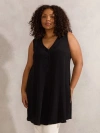 Live Unlimited Split Front Tunic In Black
