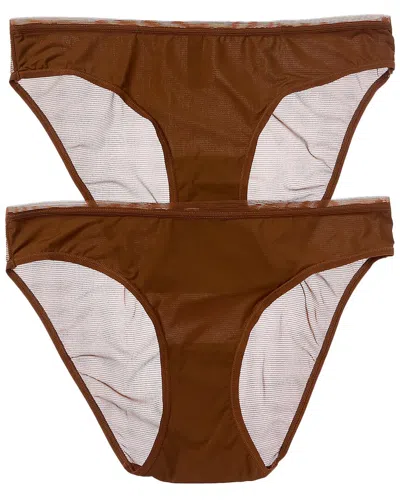 Lively 2pk The Mesh Back Bikini In Brown