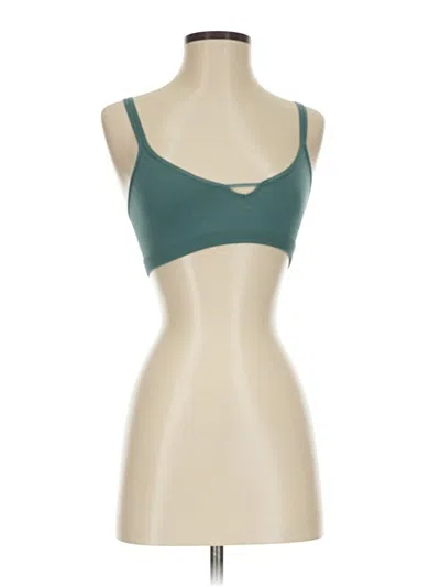 Pre-owned Lively Tank Top Teal Strapless Neckline Tops In Blue