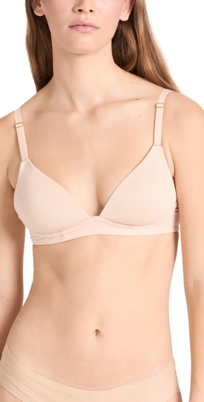 Lively The All-day Plunge No-wire Bra Toasted Almond In Brown