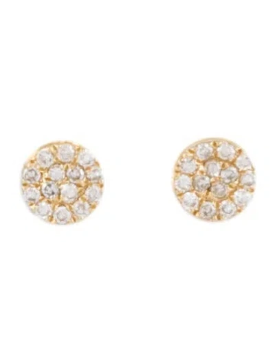 Pre-owned Liven 14k Diamond Petite Pave Stud Earrings In Multi