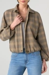 Liverpool Bubble Hem Jacket In Brown