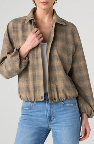 Liverpool Bubble Hem Jacket In Brown