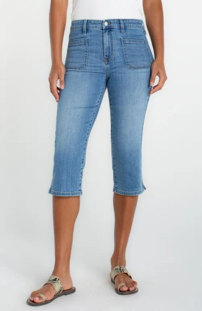 Liverpool Denim Capris In Blue