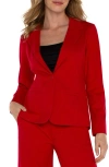Liverpool Fitted Knit Blazer In Tango Red