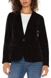 Liverpool Fitted Velvet Blazer In Black