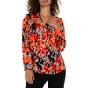 Liverpool Floral Button-up Shirt In Red