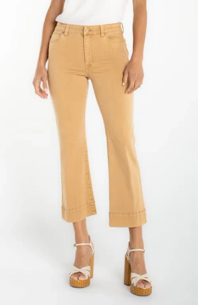 Liverpool Hannah Crop Flare Jeans In Brown