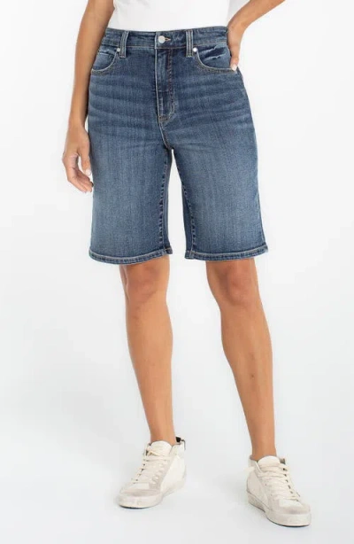 Liverpool High Waist 10.5-inch Jean Shorts In Black