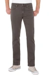 Liverpool Kingston Modern Slim Straight Leg Twill Pants In Brown