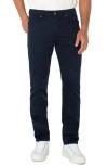 Liverpool Kingston Modern Slim Straight Leg Twill Pants In Blue