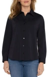 Liverpool Knit Button-up Shirt In Black