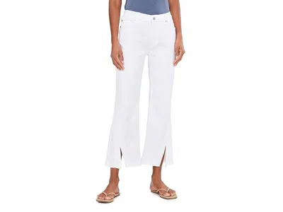 Liverpool Los Angeles 27 Hannah Mid-rise Crop Flare Jeans With Twisted Slit In White