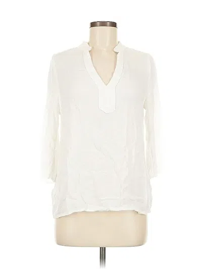 Pre-owned Liverpool Los Angeles 3/4 Sleeve Blouse In White