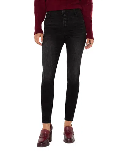 Liverpool Los Angeles Abby High Rise Ankle Skinny Jeans In Lost Creek In Black