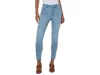 Liverpool Los Angeles Abby Jeans Women 12/3 Blue Denim Raw Hem Skinny Leg Erk387 (blue,regular,12/3) In Blue