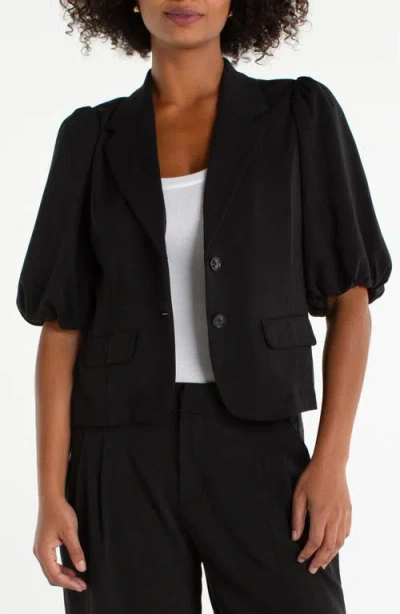Liverpool Los Angeles Balloon Sleeve Blazer In Black