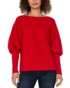 Liverpool Los Angeles Bishop Sleeve Boat Neck Sweater In Red