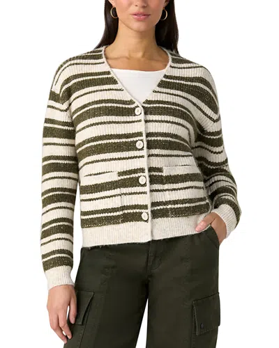 Liverpool Los Angeles Button Front Cardigan Sweater In Green