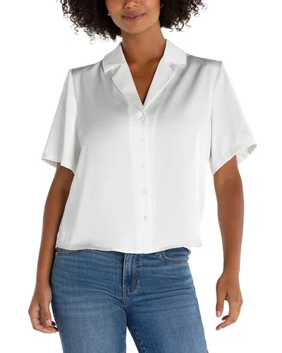 Liverpool Los Angeles Camp Collar Blouse In White