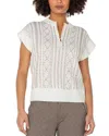 Liverpool Los Angeles Cap Sleeve Sweater In White
