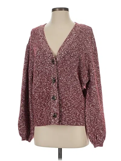 Pre-owned Liverpool Los Angeles Cardigan Sweater In Burgundy