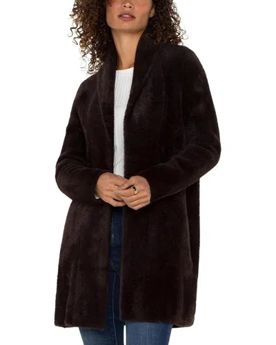 Liverpool Los Angeles Cardigan Women's Mink Open Front Sweater Erk1536 In Brown