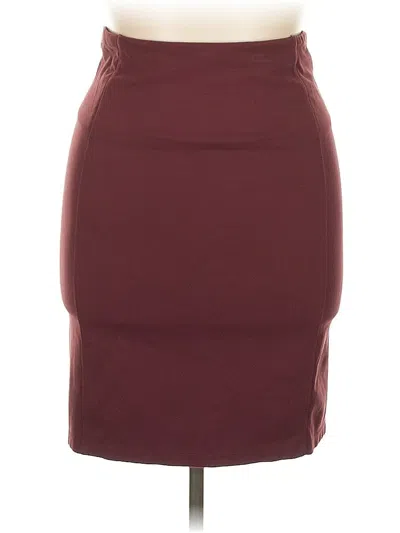 Pre-owned Liverpool Los Angeles Casual Skirt In Burgundy