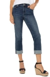 Liverpool Los Angeles Charlie Cuffed Mid Rise Crop Slim Jeans In Wells