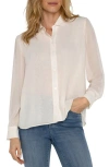 Liverpool Los Angeles Chiffon Button-up Shirt In Cream