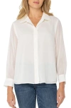 Liverpool Los Angeles Chiffon Button-up Shirt In Ivory
