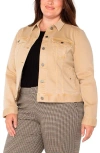 Liverpool Los Angeles Classic Denim Jacket In Hayseed Tan