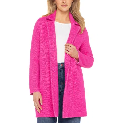 Liverpool Los Angeles Coatigan Open Front Cardigan Sweater In Pink