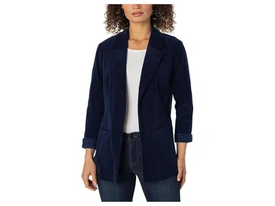 Liverpool Los Angeles Corduroy Boyfriend Blazer In Blue