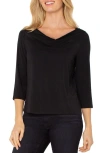 Liverpool Los Angeles Cowl Neck Jersey Top In Black