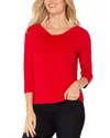 Liverpool Los Angeles Cowl Neck Jersey Top In Red