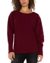 Liverpool Los Angeles Crewneck Dolman Sleeve Sweater In Dark Pinot Noir