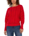 Liverpool Los Angeles Crewneck Dolman Sleeve Sweater In Tango Red