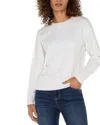 Liverpool Los Angeles Crewneck Raglan Sleeve Sweater In Porcelain