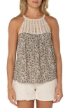 Liverpool Los Angeles Crochet Detail Tank In Gray