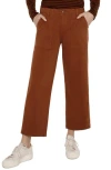 Liverpool Los Angeles Crop Wide Leg Twill Cargo Pants In Burlywood
