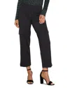 Liverpool Los Angeles Women's Utility Cropped Cargo Pants In Black Crosshatch
