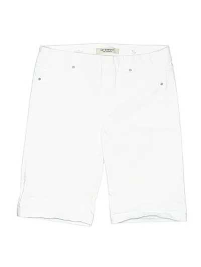 Pre-owned Liverpool Los Angeles Denim Shorts In White