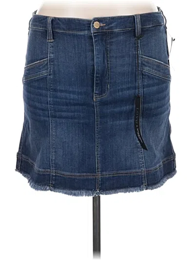 Liverpool Los Angeles Denim Skirt In Blue