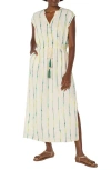 Liverpool Los Angeles Dolman Sleeve Midi Dress In Natural/grn Ob S