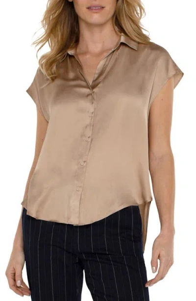 Liverpool Los Angeles Dolman Sleeve Shirt In Champagne