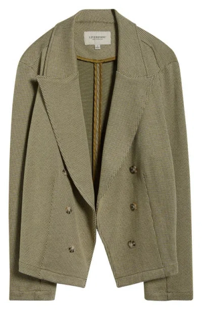 Liverpool Los Angeles Double Breasted Blazer In Green