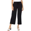 Liverpool Los Angeles Drawstring Ankle Wide Leg Pants In Black
