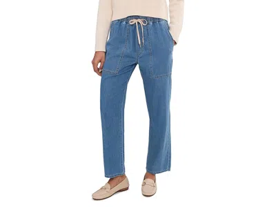 Liverpool Los Angeles Easy Mid-rise Pull-on Crop Jeans 27 Inseam In Blue