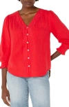 Liverpool Los Angeles Embroidered Woven Shirt In Geranium